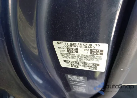 2012 Jaguar Xf from USA, damaged, VIN SAJWA0FBXCLS53749